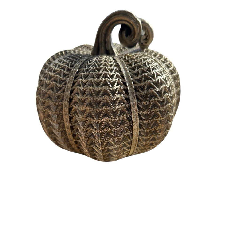 Antique Gold Textured 6" Pumpkin by K & K‎ Interiors